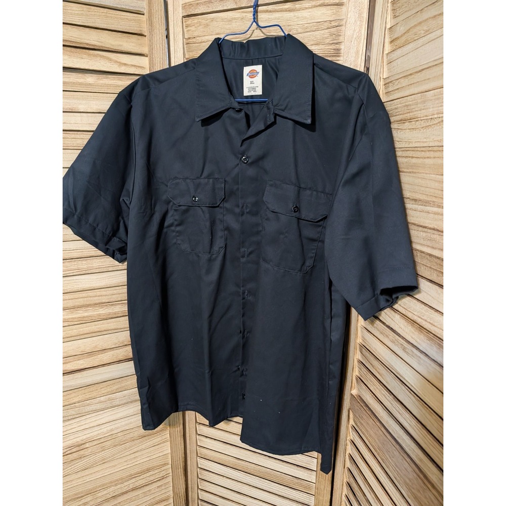 NWOT Dickies Button Up Work Shirt Black Mens X-Large Big/Tall Workwear